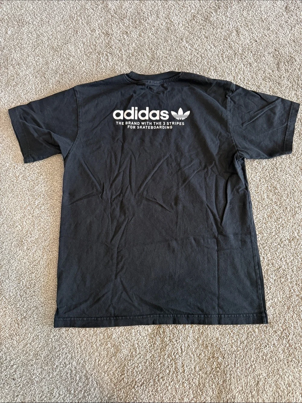 adidas Black Short Sleeve Trefoil Logo Tee